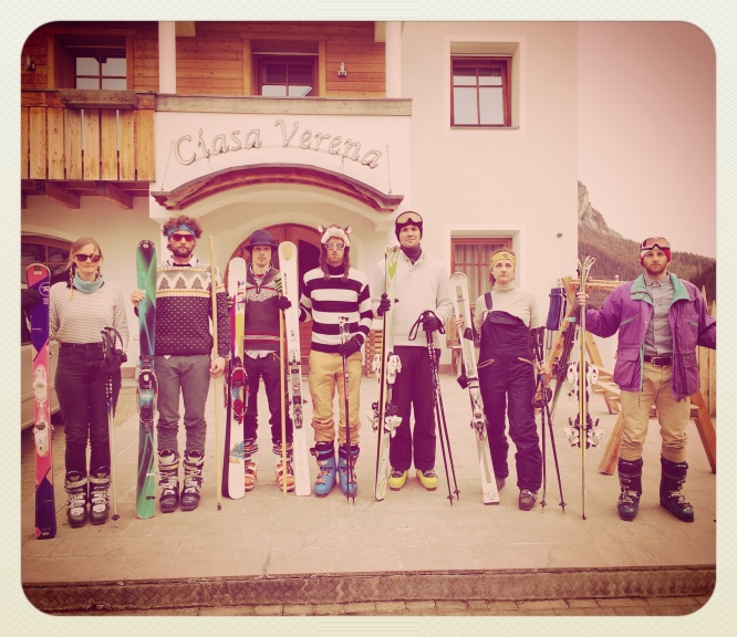 Vintage ski day - Collett's staff scrubbed up well :)